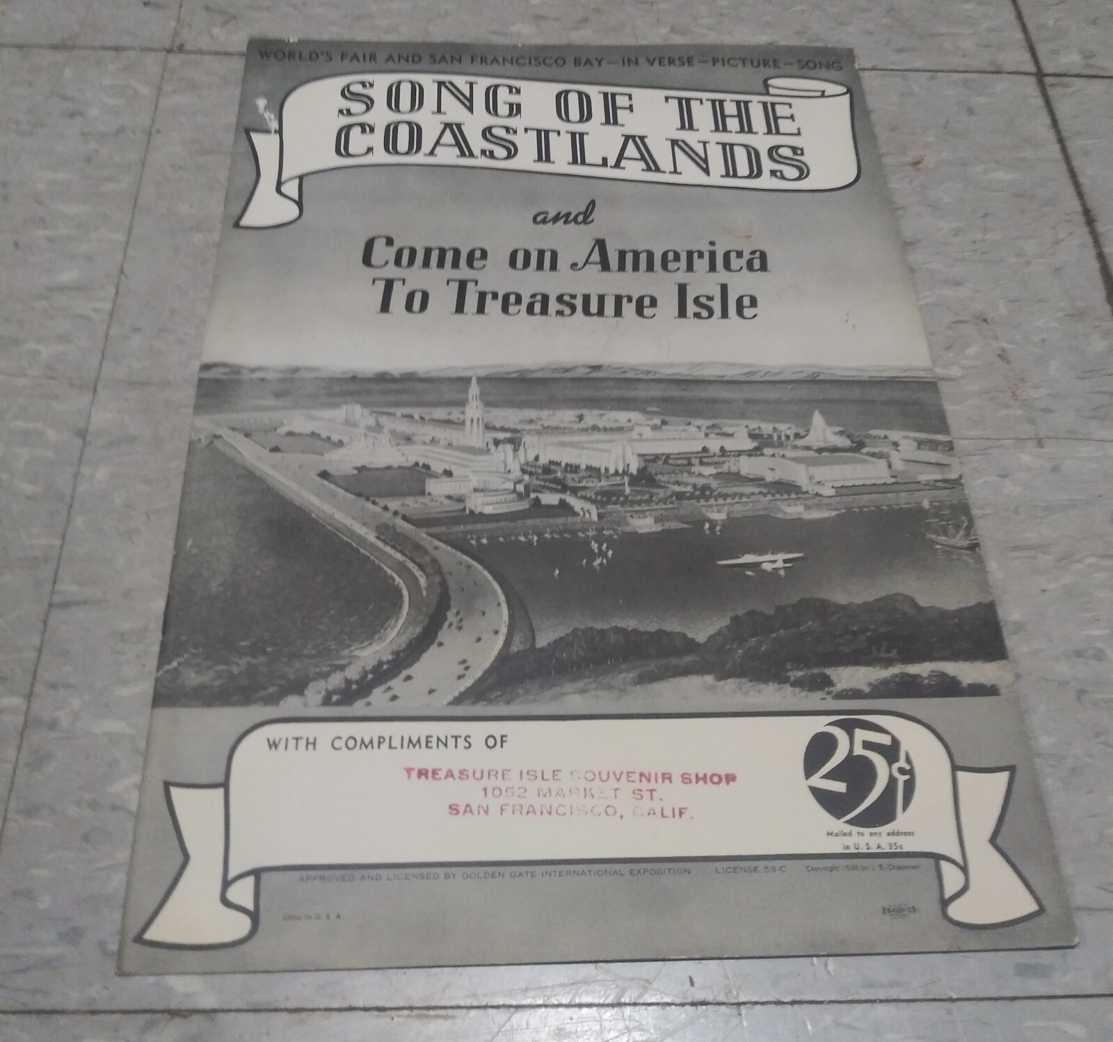 1938 TREASURE ISLAND Golden Gate International Exposition Song of the Coastlands 1938 TREASURE ISLAND Golden Gate International Exposition Song of the Coastlands