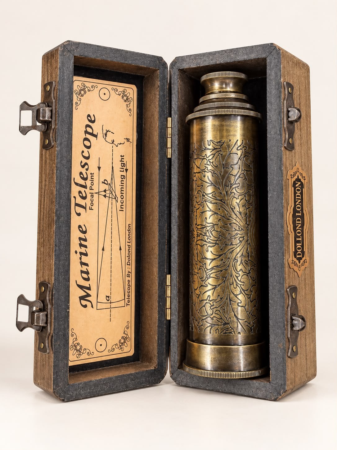 Vintage Brass Telescope Engraved Dollond London 1920 Nautical Spyglass DeskDecor Vintage Brass Telescope Engraved Dollond London 1920 Nautical Spyglass DeskDecor