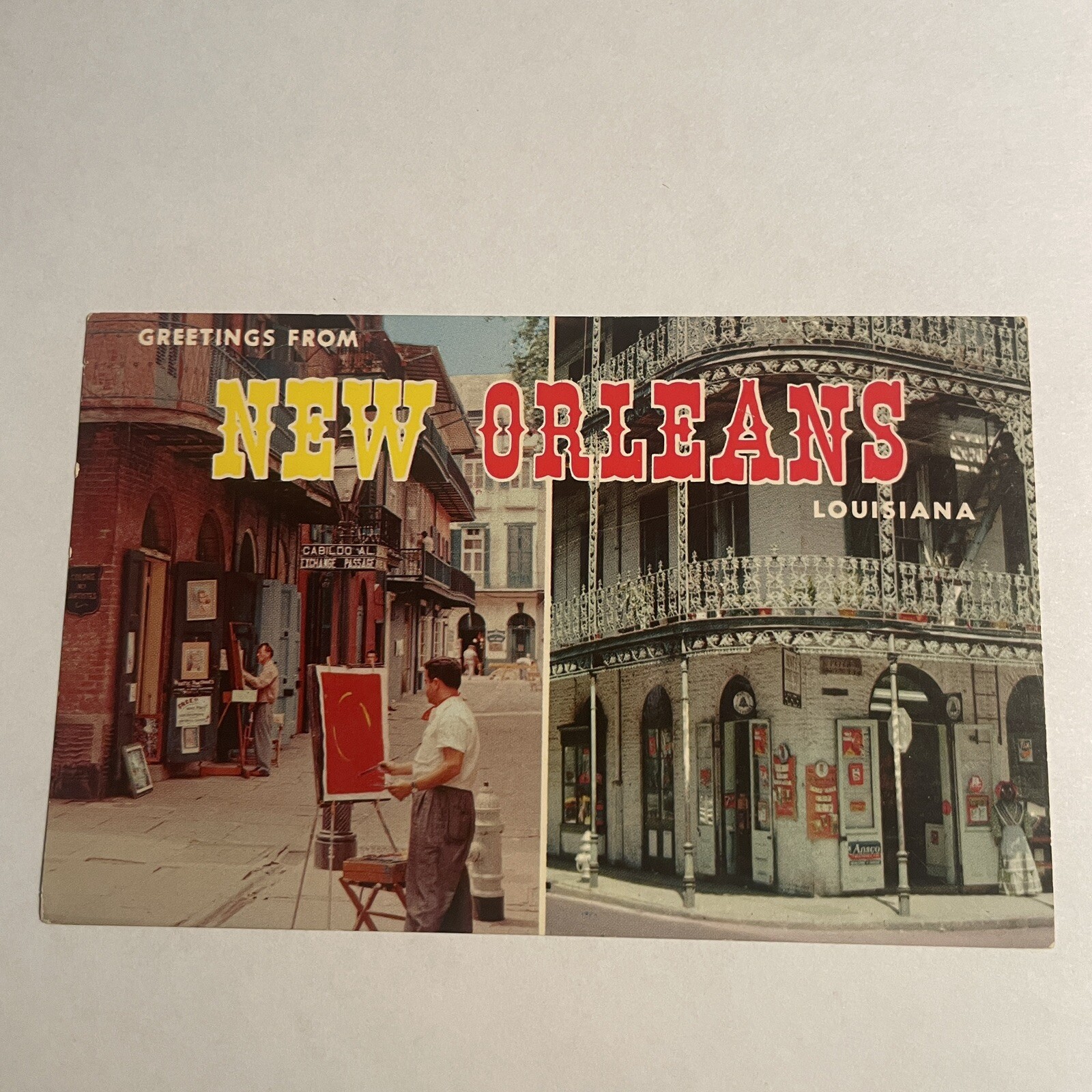 Greetings From New Orleans Louisiana Two View Vintage Postcard Greetings From New Orleans Louisiana Two View Vintage Postcard