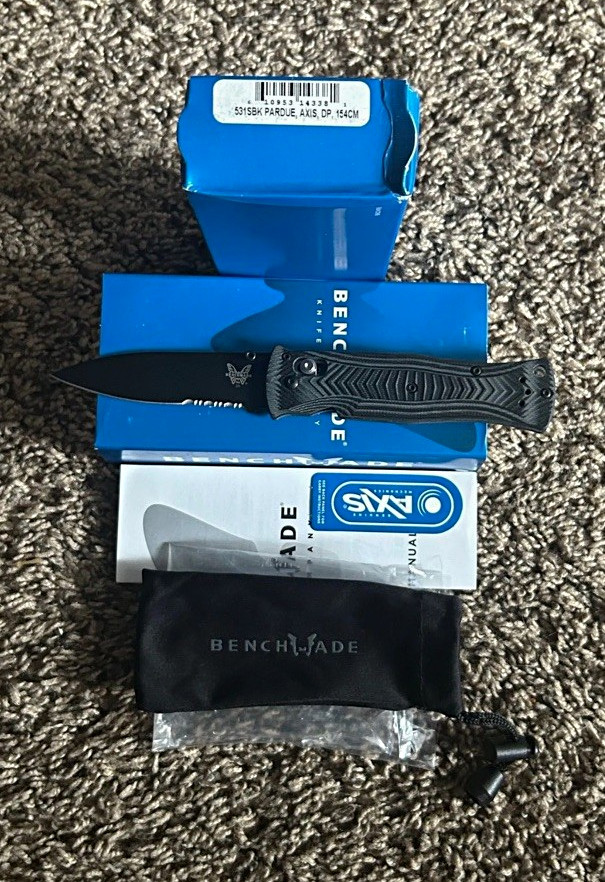 Benchmade Pardue 531SBK Axis Lock 154CM New Old Stock🌟 Benchmade Pardue 531SBK Axis Lock 154CM New Old Stock🌟