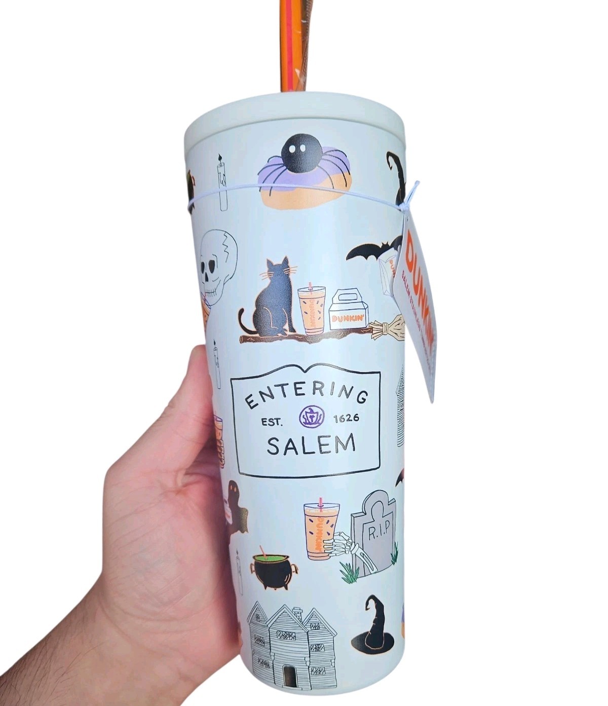 NEW 2026 Dunkin Donuts Salem MA Limited Edition Stainless Steel 20oz Tumbler NWT NEW 2026 Dunkin Donuts Salem MA Limited Edition Stainless Steel 20oz Tumbler NWT