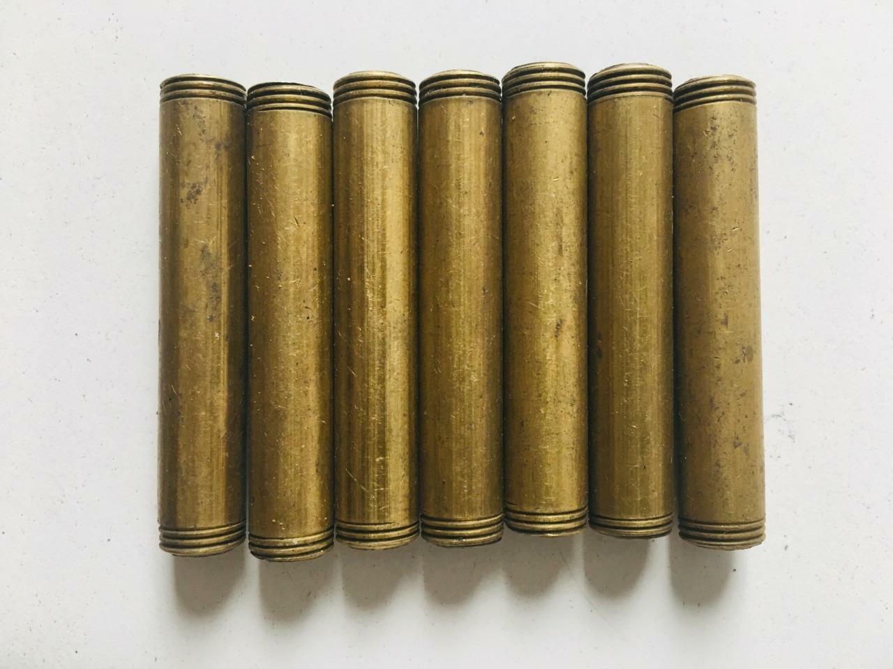 LOT of 7 Solid Brass Pipe 2\