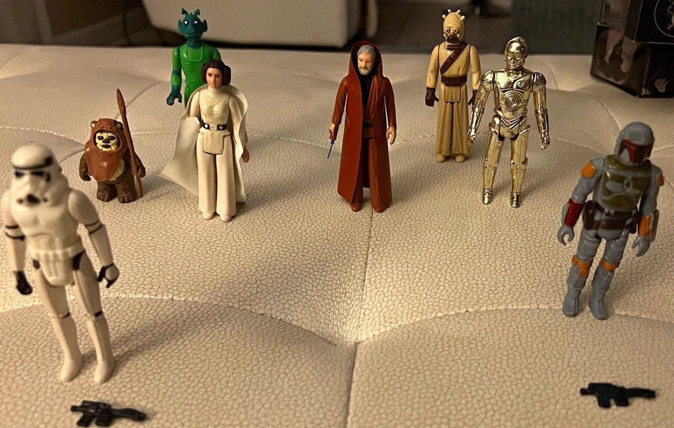 Star Wars Action Figure Lot Princess Leia Obi-Wan C-3PO Boba Fett Tusken Raider Star Wars Action Figure Lot Princess Leia Obi-Wan C-3PO Boba Fett Tusken Raider