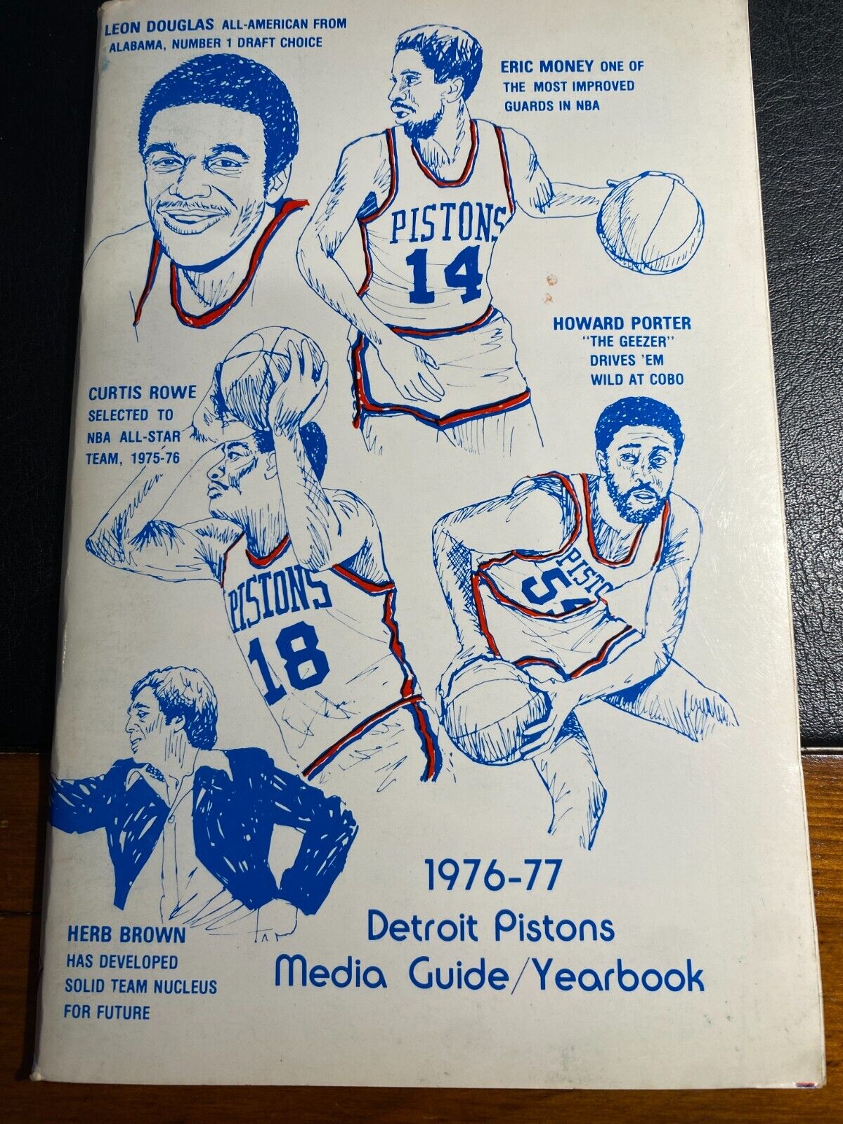 1976-77 Detroit Pistons Media Guide / Year Book NBA Basketball