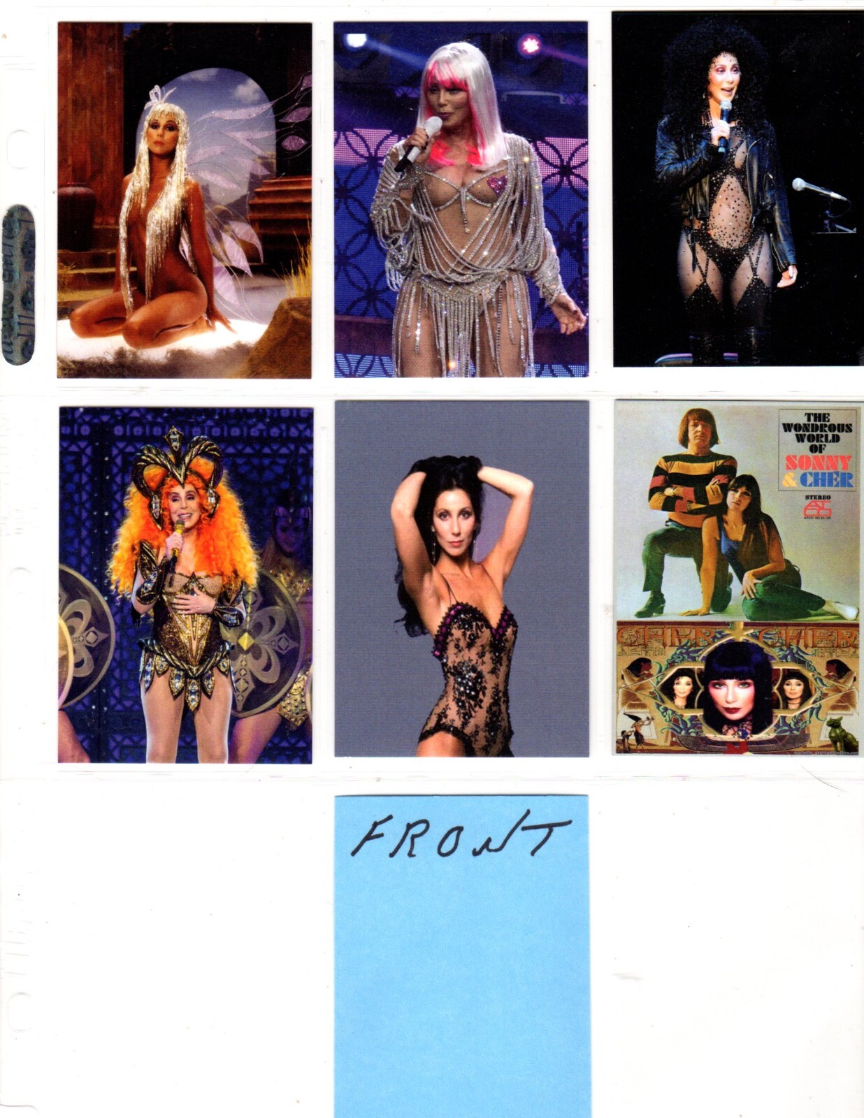 CHER CUSTOM NOVELTY TRADING CARD 6 CARDS SET CHER CUSTOM NOVELTY TRADING CARD 6 CARDS SET