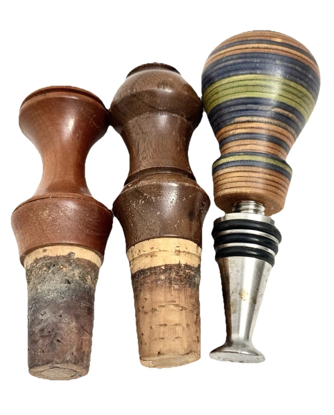 (3) Wine Whiskey Bourbon Bottle Stoppers Tasmanian Sassafras Wooden Carved (3) Wine Whiskey Bourbon Bottle Stoppers Tasmanian Sassafras Wooden Carved