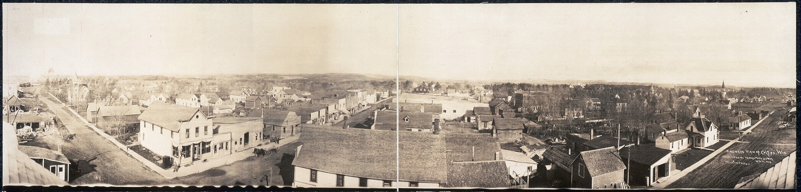 Photo:Colfax Wisconsin 1912 Bird's Eye View Panorama Townscape