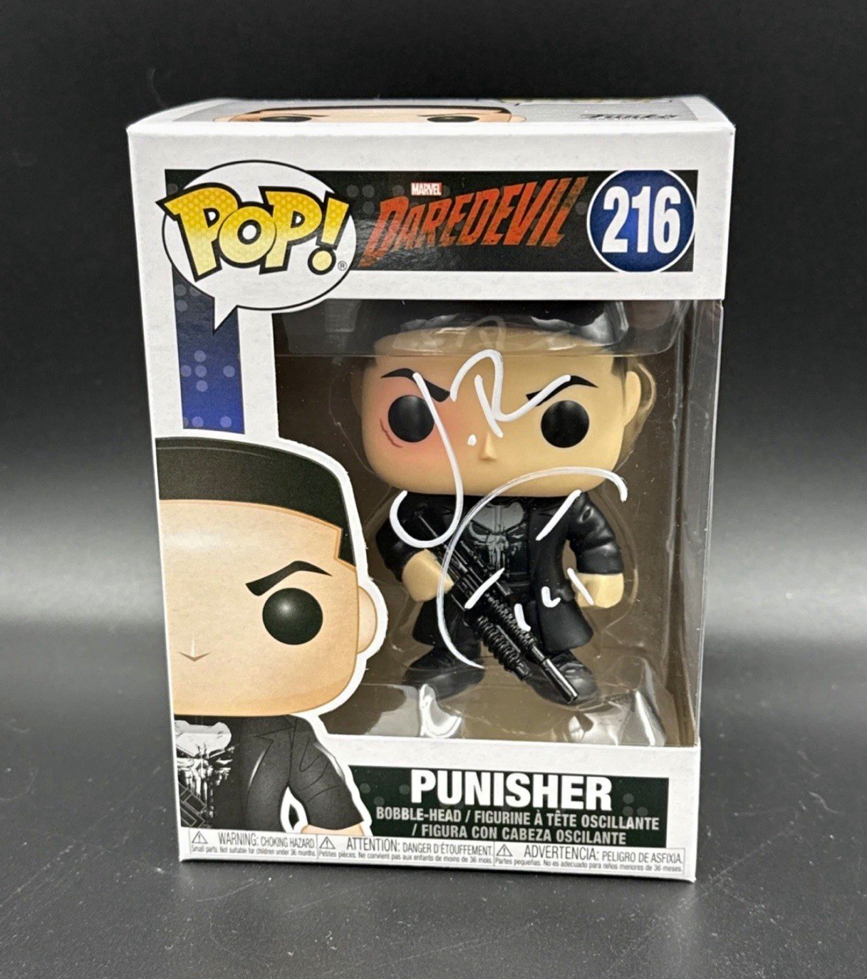 Funko Pop Marvel Punisher #216 Jon Bernthal Autographed Beckett Witness