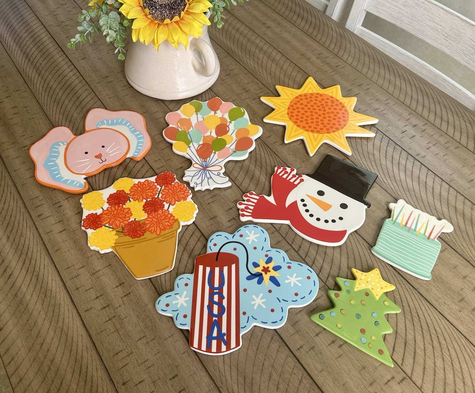 8 Piece Lot Happy Everything Attachments 6 Large 2 Mini Holiday Special Occasion 8 Piece Lot Happy Everything Attachments 6 Large 2 Mini Holiday Special Occasion