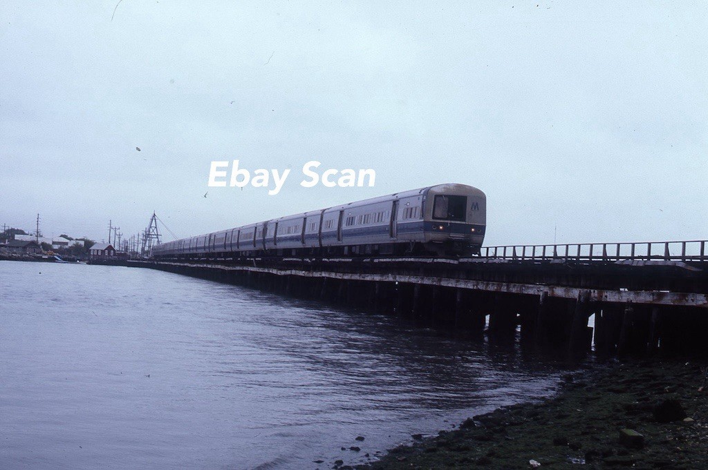 Original 35mm Slide LIRR Long Island Railroad Train On Bridge Long Beach 1981 Original 35mm Slide LIRR Long Island Railroad Train On Bridge Long Beach 1981