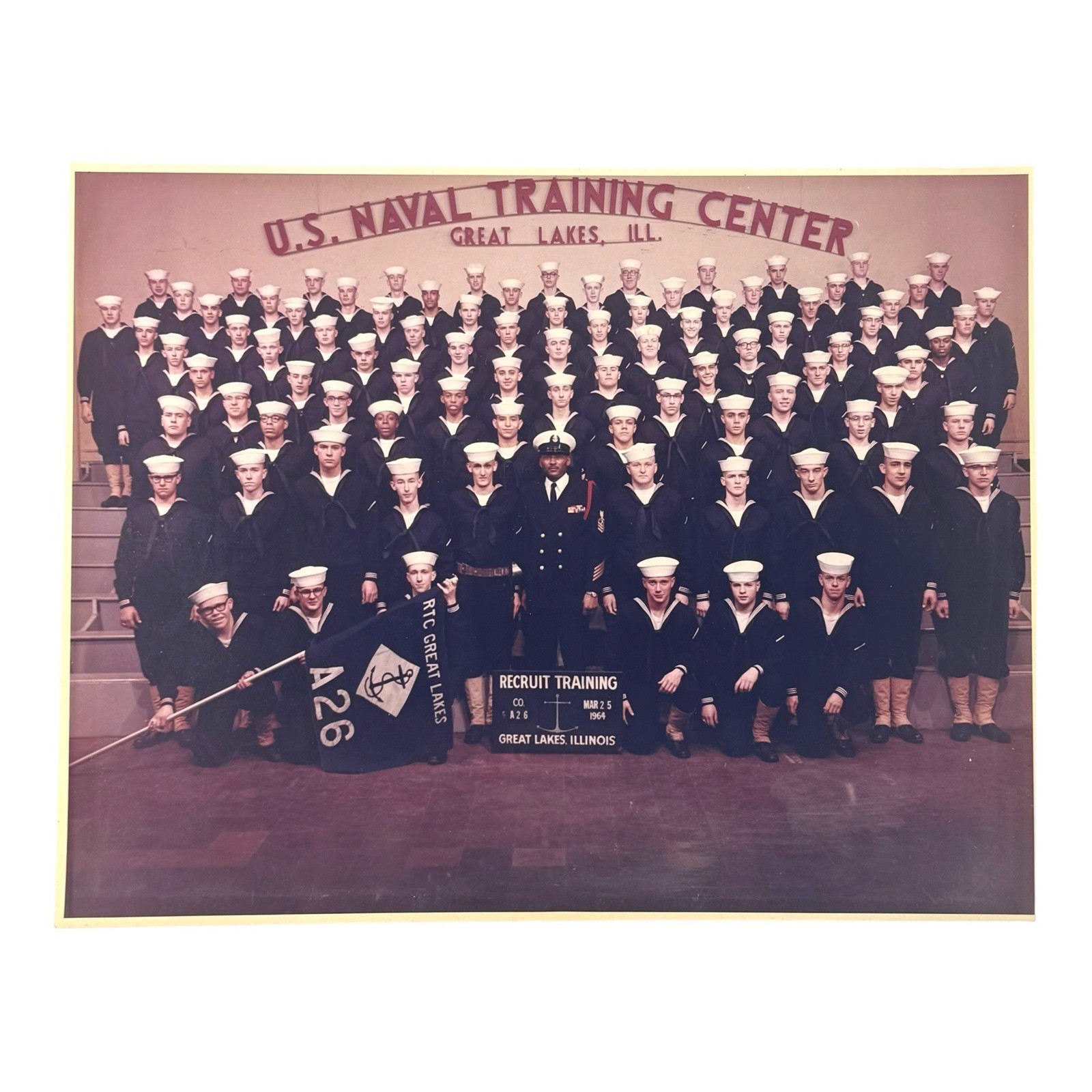 1964 U.S. Naval Training Center Photograph Great Lakes ILL A26 - Signed By All