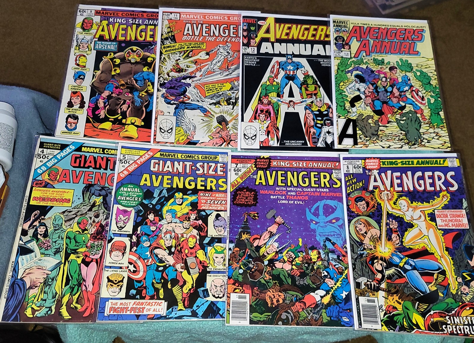 Giant-Size Avengers/Avengers Annual Lot of 8 Bronze Age 70s/80s Mid-Grade Giant-Size Avengers/Avengers Annual Lot of 8 Bronze Age 70s/80s Mid-Grade