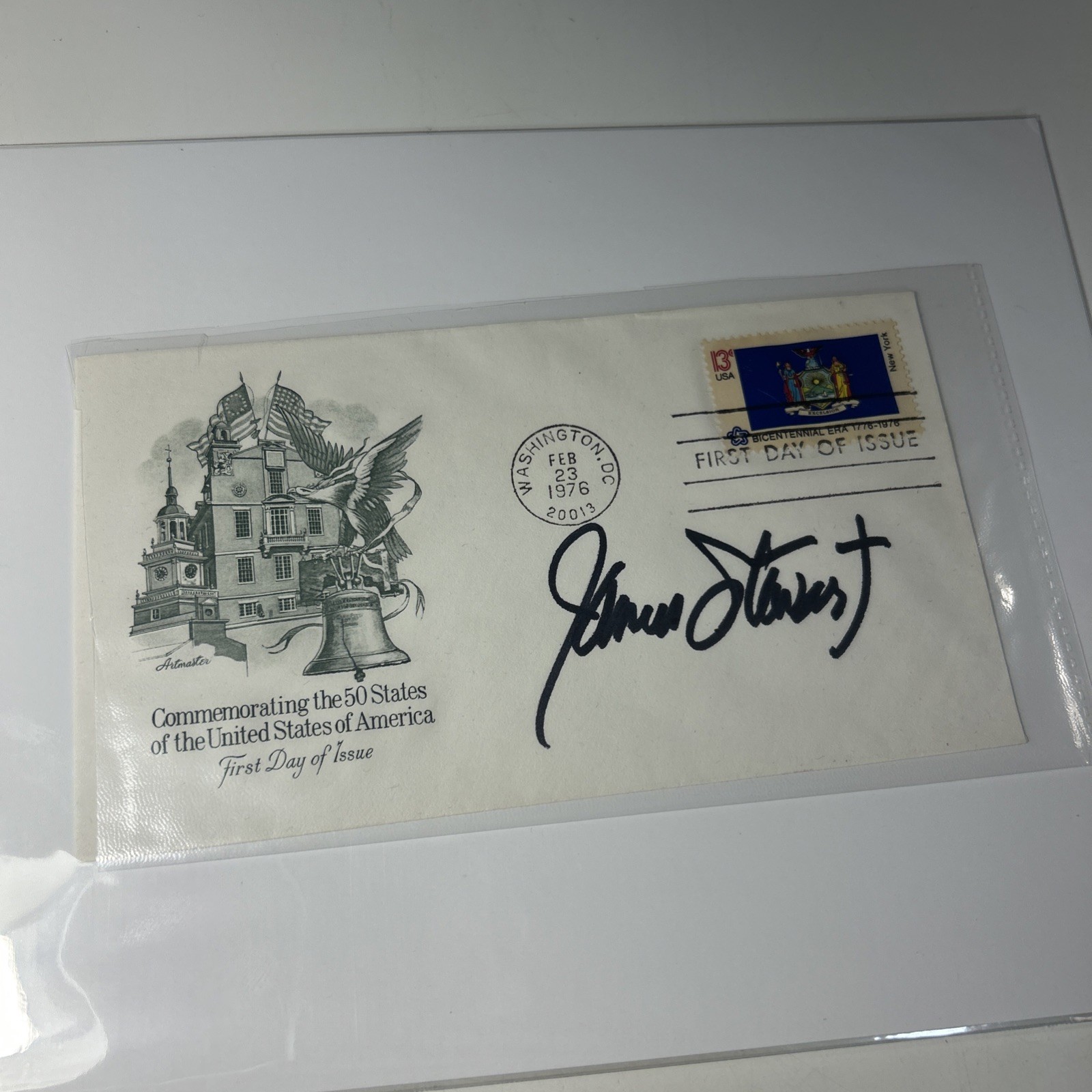 FDI First Day Issue Autographed Signed James Stewart 1976 FDI First Day Issue Autographed Signed James Stewart 1976