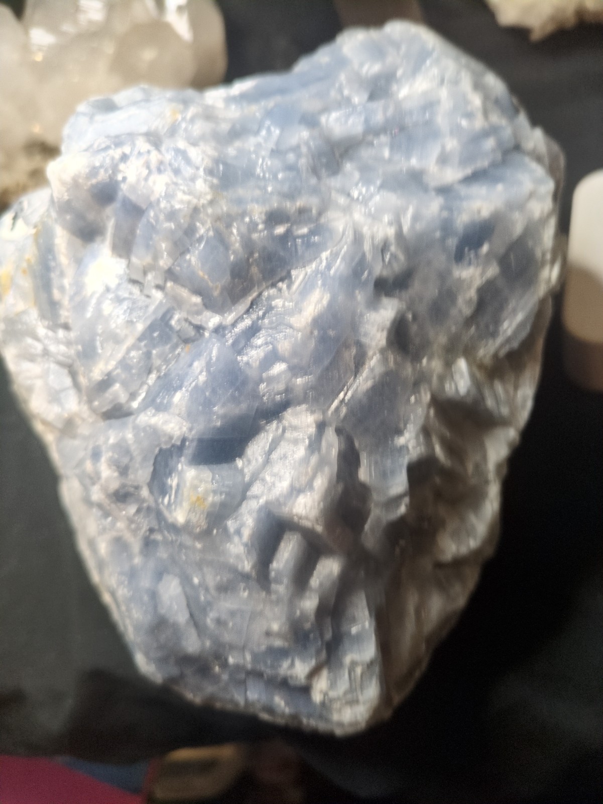 Blue Calcite Crystal XL Specimen Natural Form (10lbs 8oz) Blue Calcite Crystal XL Specimen Natural Form (10lbs 8oz)