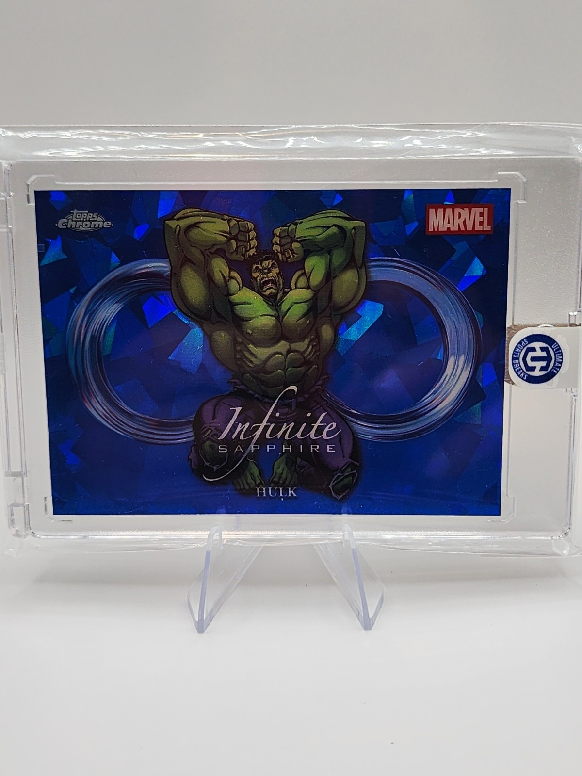 Topps 2025 Topps Chrome Marvel Hulk Infinite Sapphire Insert Card IS-4 Topps 2025 Topps Chrome Marvel Hulk Infinite Sapphire Insert Card IS-4