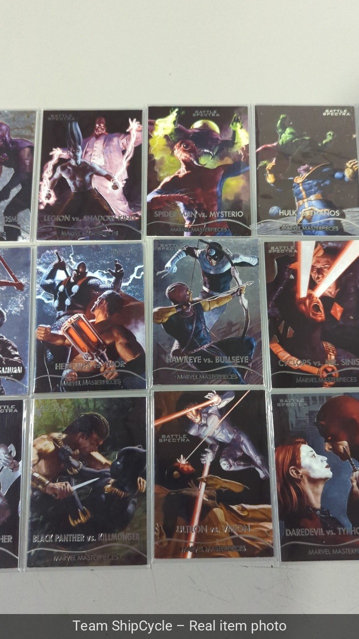 2020 Upper Deck Marvel Masterpieces Battle Spectra Full Set BS1BS15 G2U 2020 Upper Deck Marvel Masterpieces Battle Spectra Full Set BS1BS15 G2U