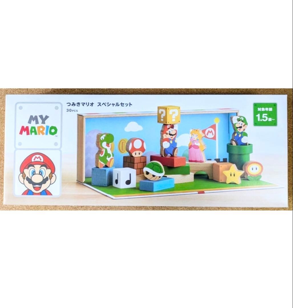 Nintendo My Mario Wooden Block Special Set 30pcs Store Exclusive F/S Nintendo My Mario Wooden Block Special Set 30pcs Store Exclusive F/S