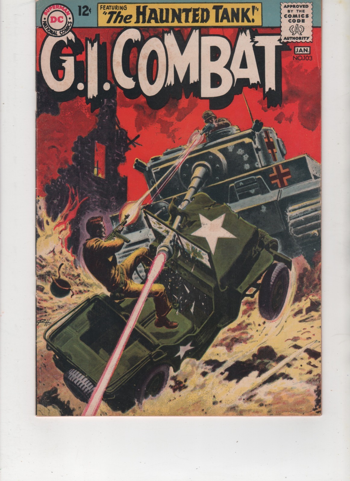G.I. Combat #103, Haunted Tank, Russ Heath Cover, Joe Kubert Art, VG/FN 5.0,1964 G.I. Combat #103, Haunted Tank, Russ Heath Cover, Joe Kubert Art, VG/FN 5.0,1964