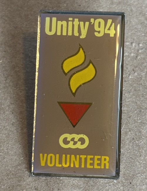 Vintage 1994 Unity Olympic Games Volunteer Collectible Souvenir Lapel Pin