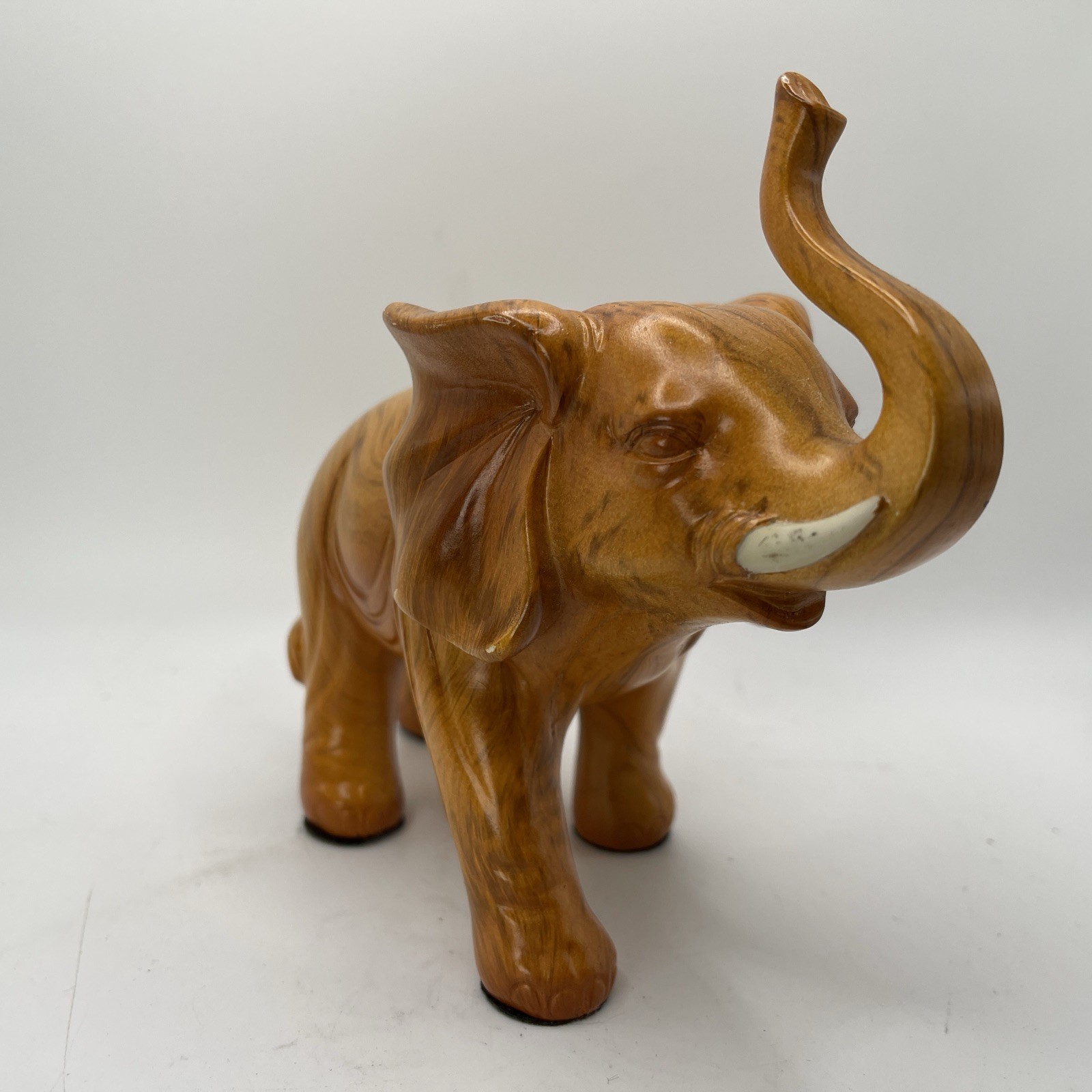 Elephant Wood Figurine Lucky Trunk Up Feng Shui 5\ Elephant Wood Figurine Lucky Trunk Up Feng Shui 5\