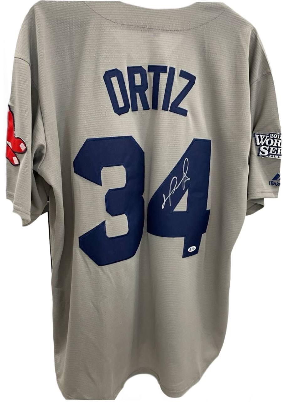 David Ortiz Boston Signed Autographed Grey Jersey BAS COA David Ortiz Boston Signed Autographed Grey Jersey BAS COA