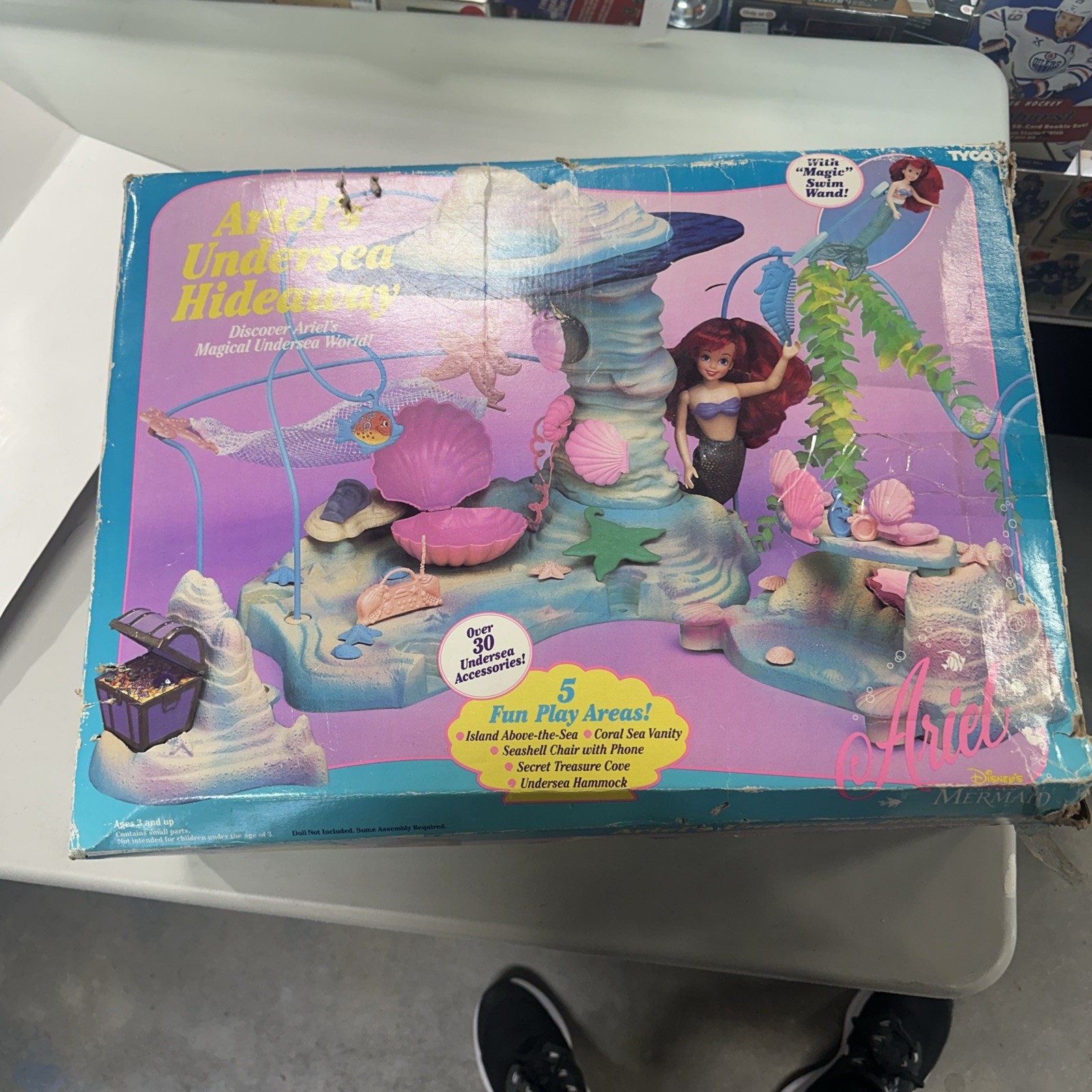 TYCO Ariel Undersea Hideaway Play Set The Little Mermaid 1992 w/Box READ VTG