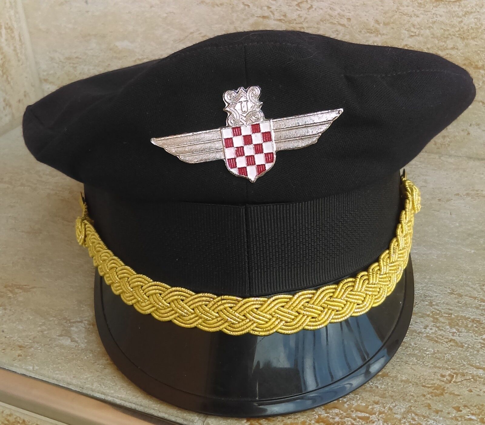 CRO ARMY, HOS Paramilitary unit 1991. hap cap badge USTASHA, NDH 