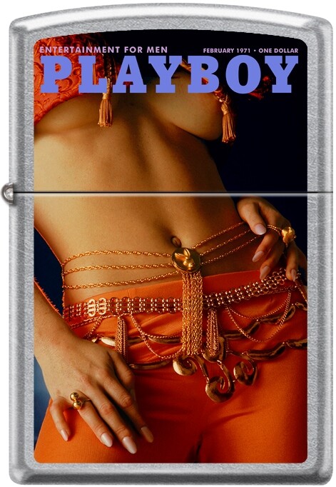 Zippo Playboy February 1971 Cover Street Chrome Windproof Lighter NEW RARE Zippo Playboy February 1971 Cover Street Chrome Windproof Lighter NEW RARE