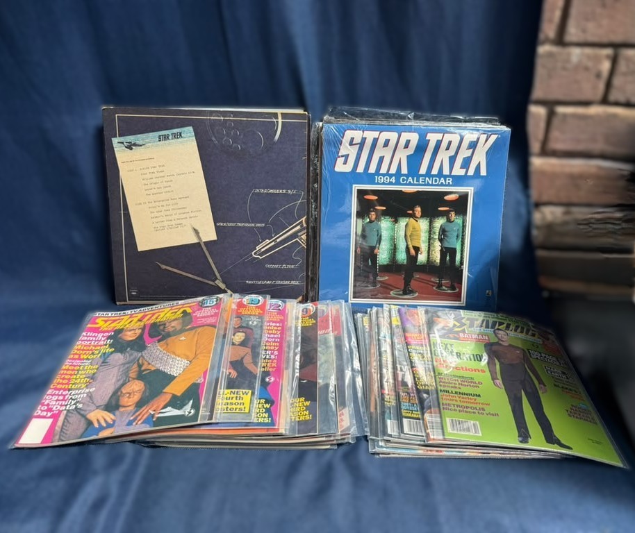 Ultimate Vintage Star Trek Starlog Lot Bags Sleeved Magazines Calendars Vinyl LP Ultimate Vintage Star Trek Starlog Lot Bags Sleeved Magazines Calendars Vinyl LP