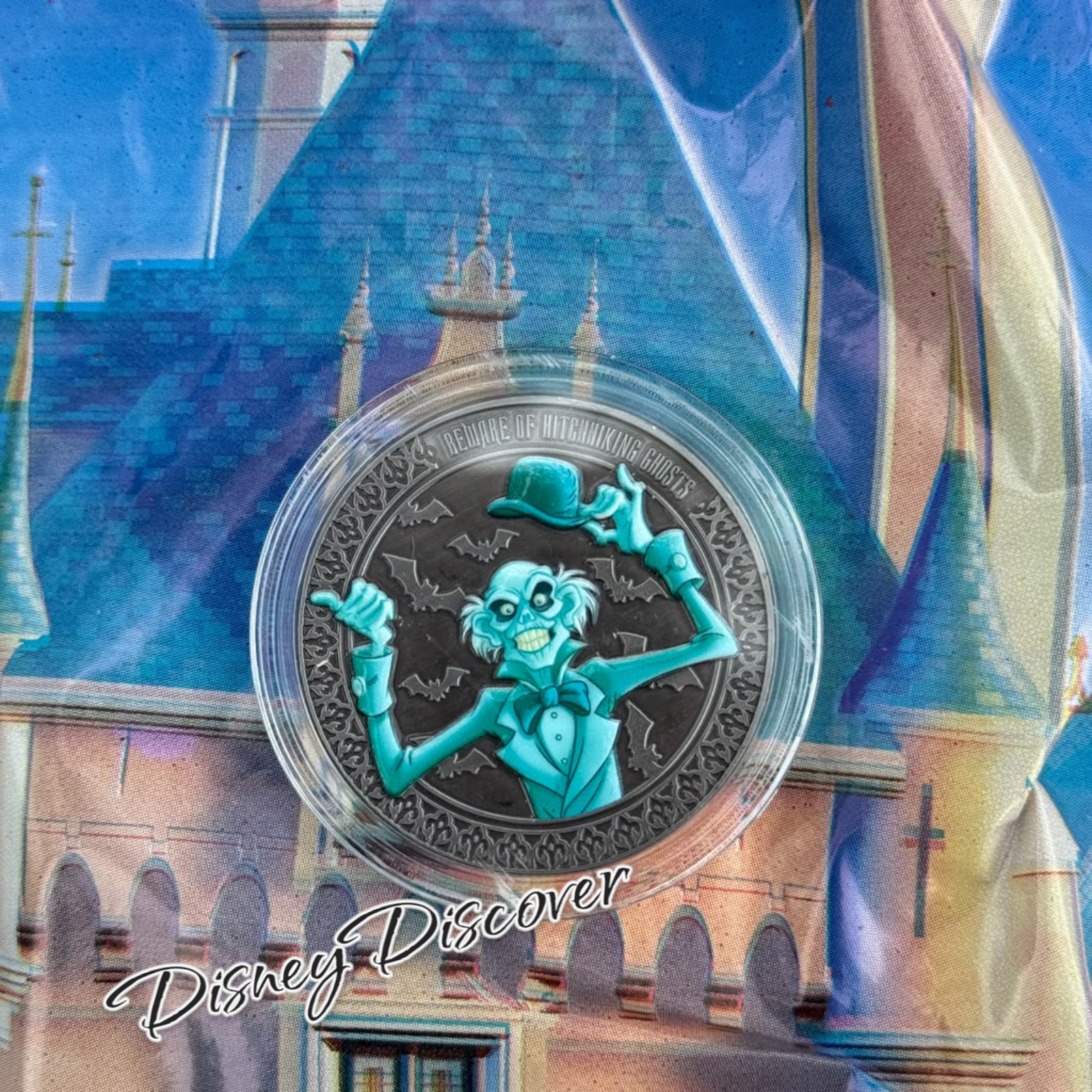 Walt Disney World Ezra The Skeleton The Haunted Mansion Collectible Medallion