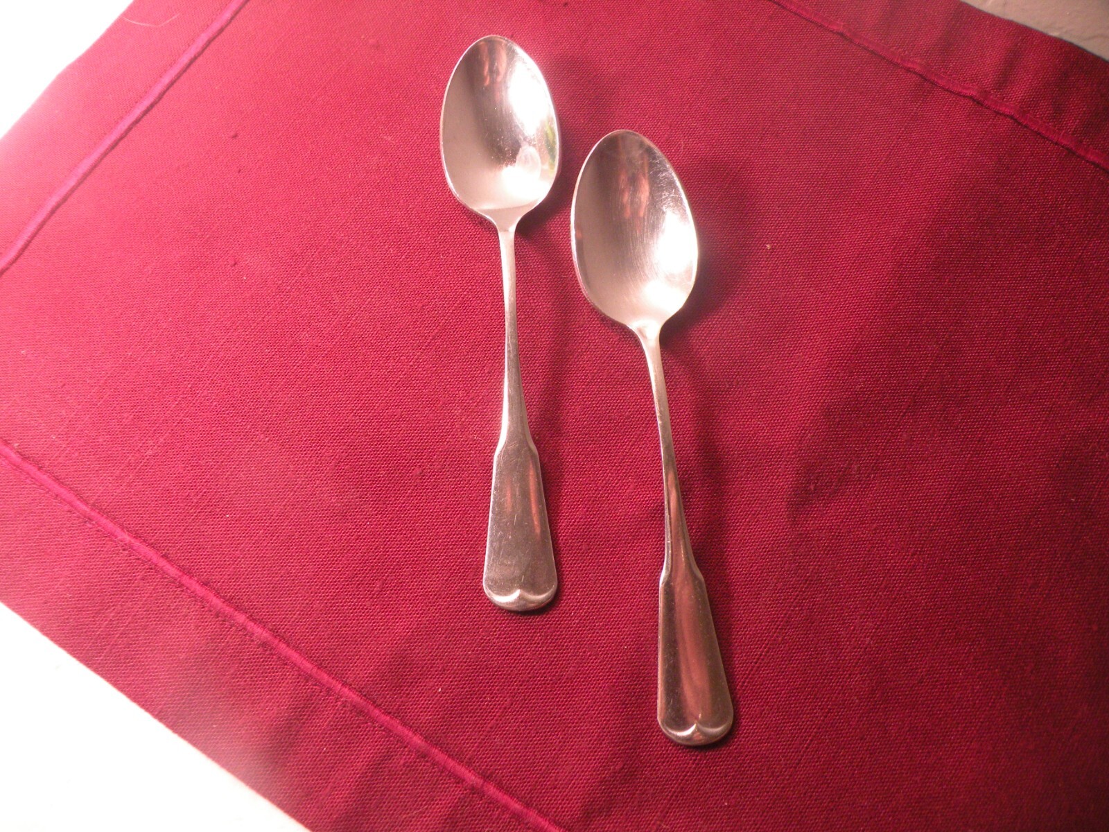 Set Of 2 ONEIDA PROFILE PLYMOUTH ROCK STAINLESS STEEL TEASPOONS 6 Set Of 2 ONEIDA PROFILE PLYMOUTH ROCK STAINLESS STEEL TEASPOONS 6
