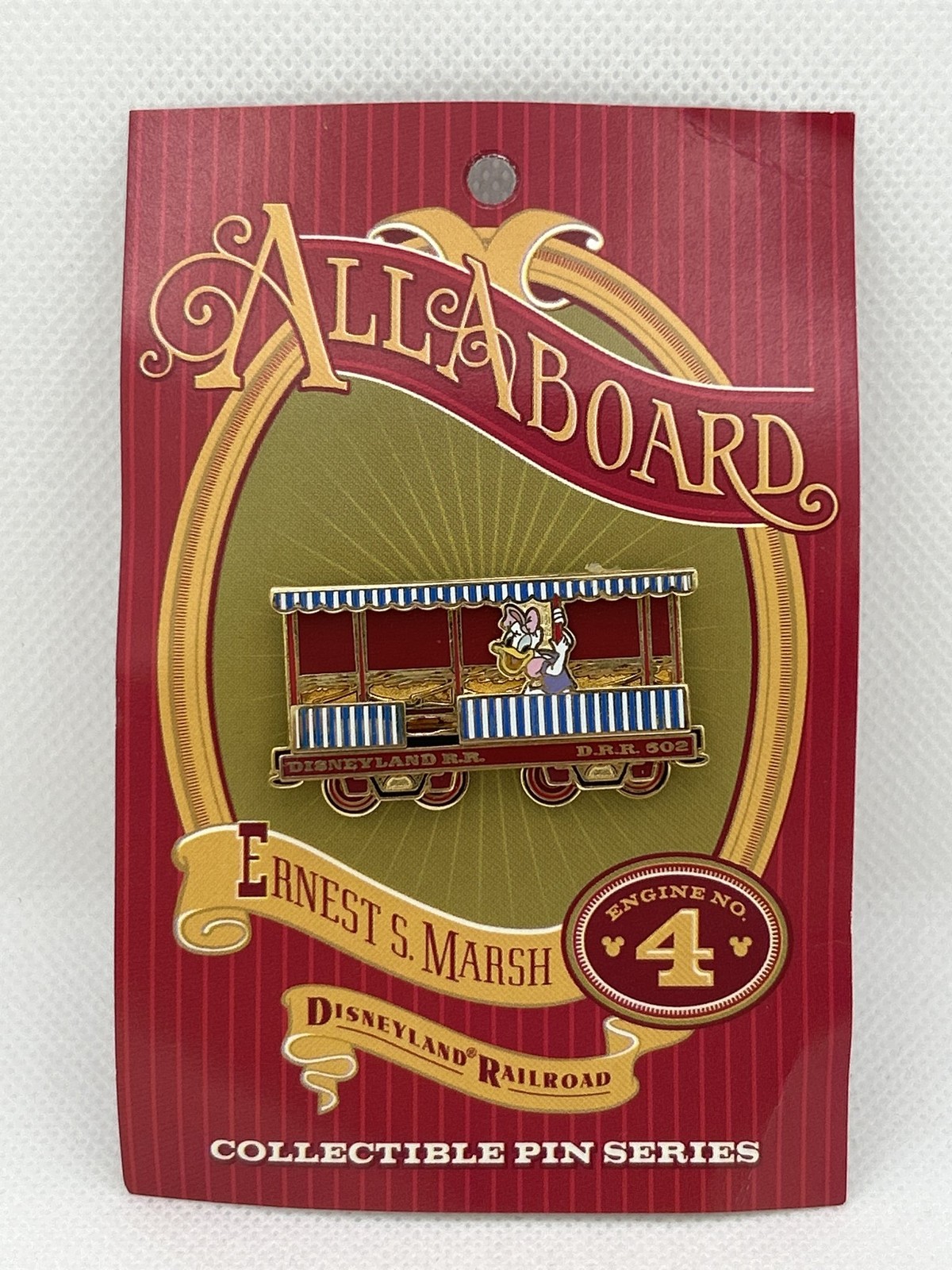 Disneyland Railroad All Aboard Daisy Pin Limited Edition 1959 NOC Disneyland Railroad All Aboard Daisy Pin Limited Edition 1959 NOC