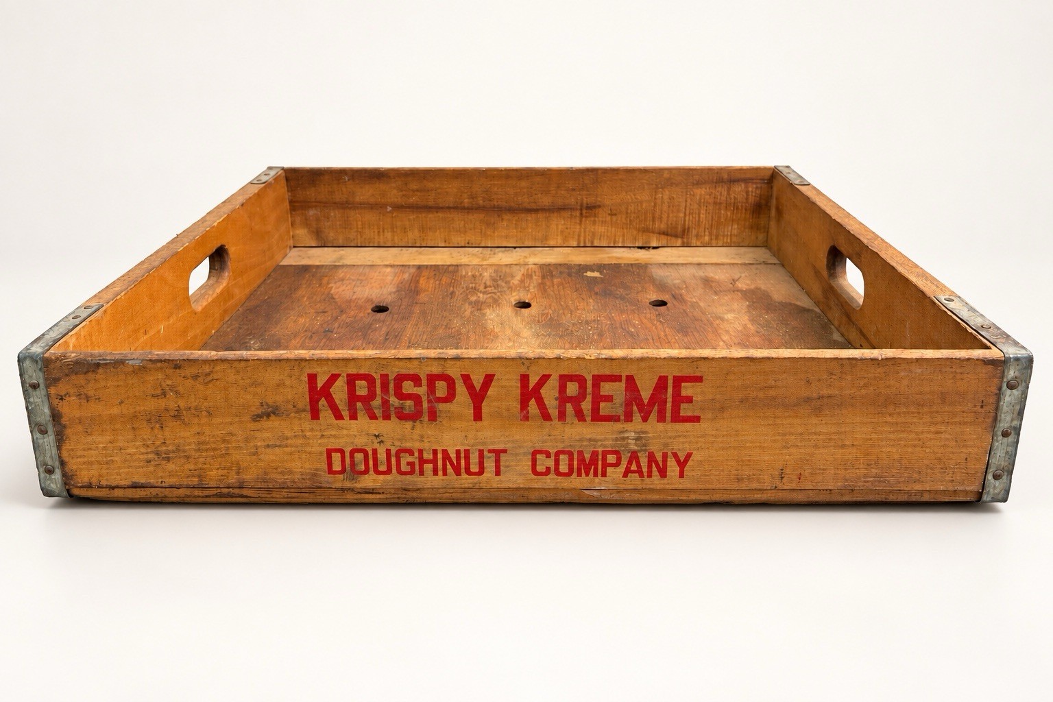 Vintage Krispy Kreme Doughnut Co Wooden Crate Advertising Charleston SC