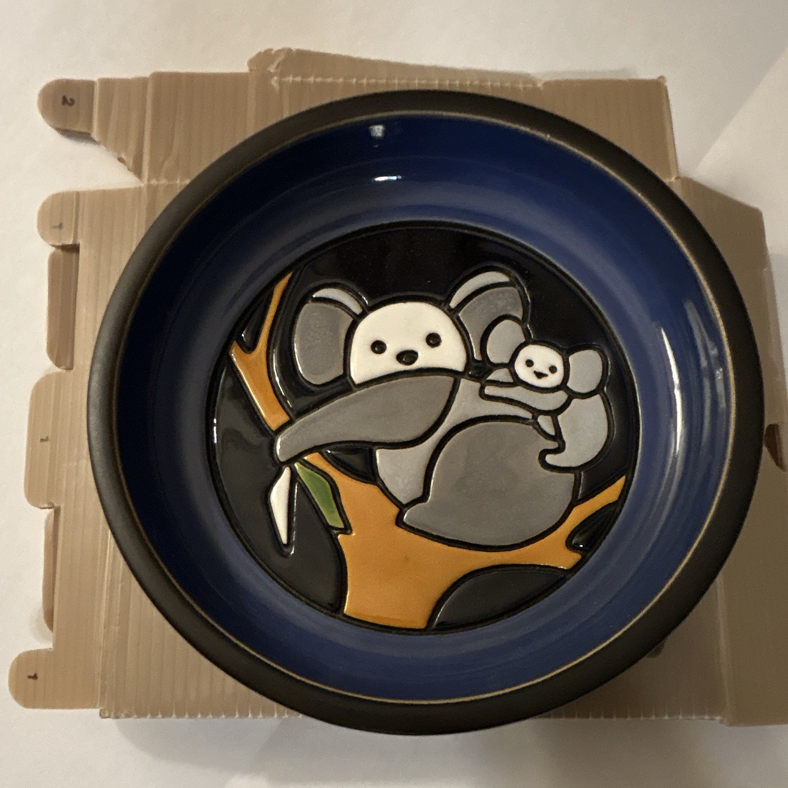 Vintage 1981 Koala Joey Plate Hand-Made Uruguay J.J. Madison Cobalt Blue Decor Vintage 1981 Koala Joey Plate Hand-Made Uruguay J.J. Madison Cobalt Blue Decor