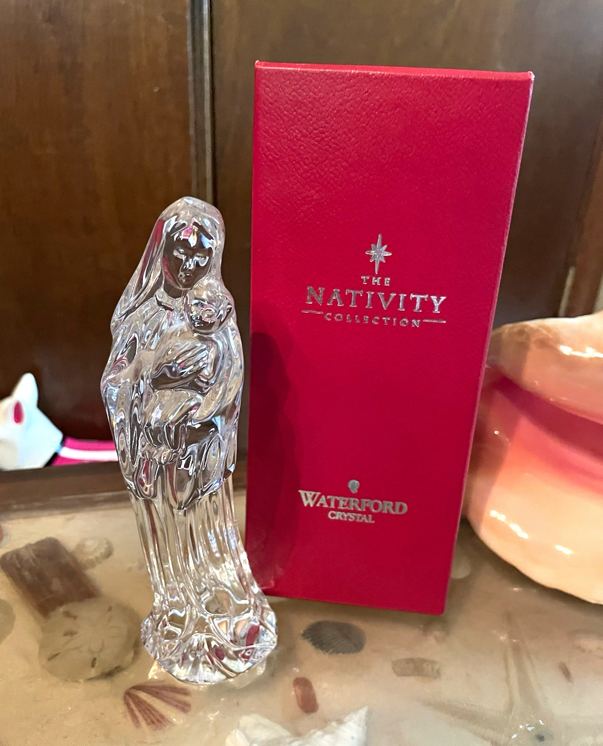 Waterford Crystal Nativity Collection Mother & Child Crystal Figurine Waterford Crystal Nativity Collection Mother & Child Crystal Figurine