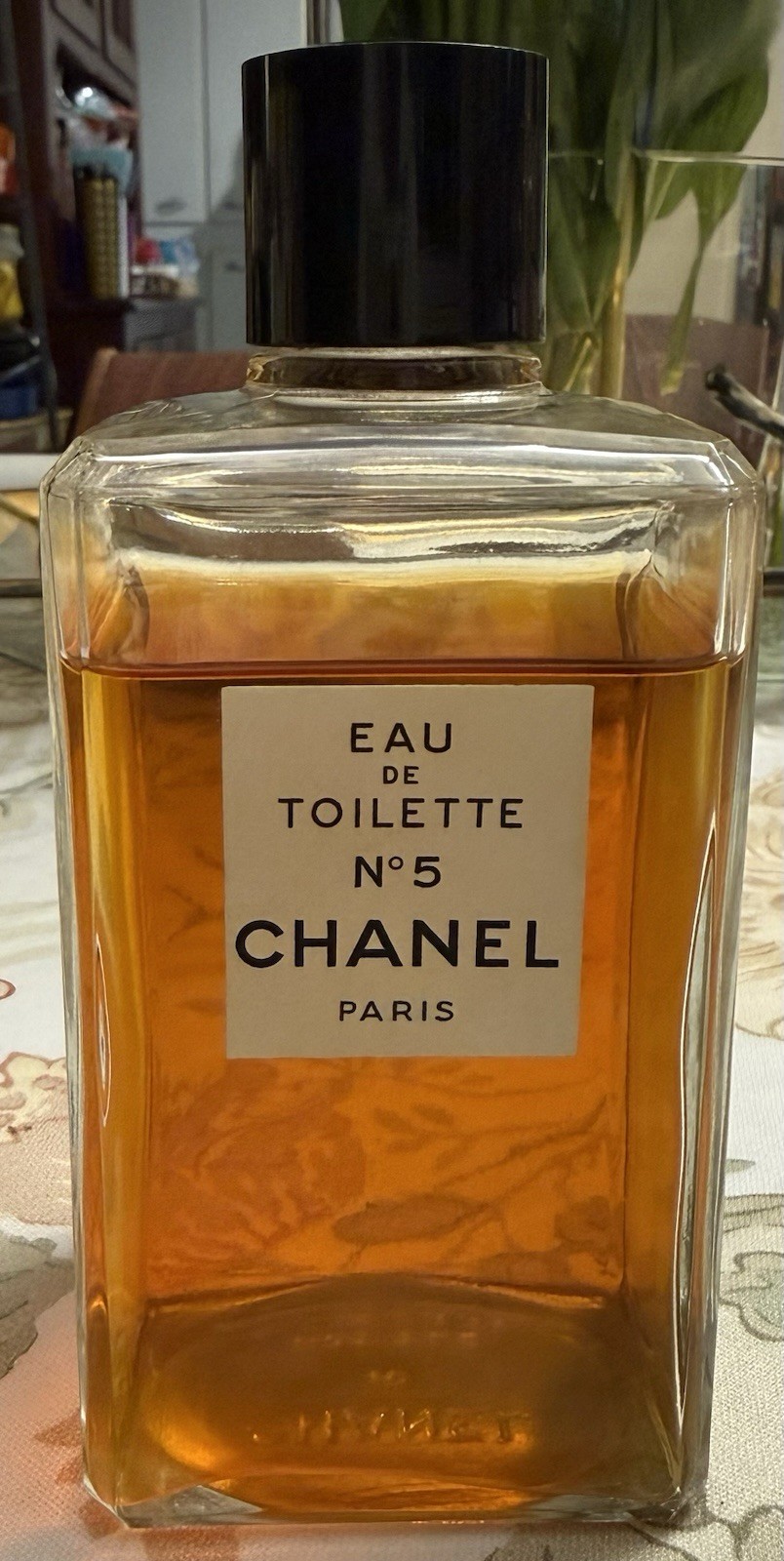 Vintage Chanel No. 5 Eau de Toilette 8 Oz Antique From Paris Bottle Vintage Chanel No. 5 Eau de Toilette 8 Oz Antique From Paris Bottle