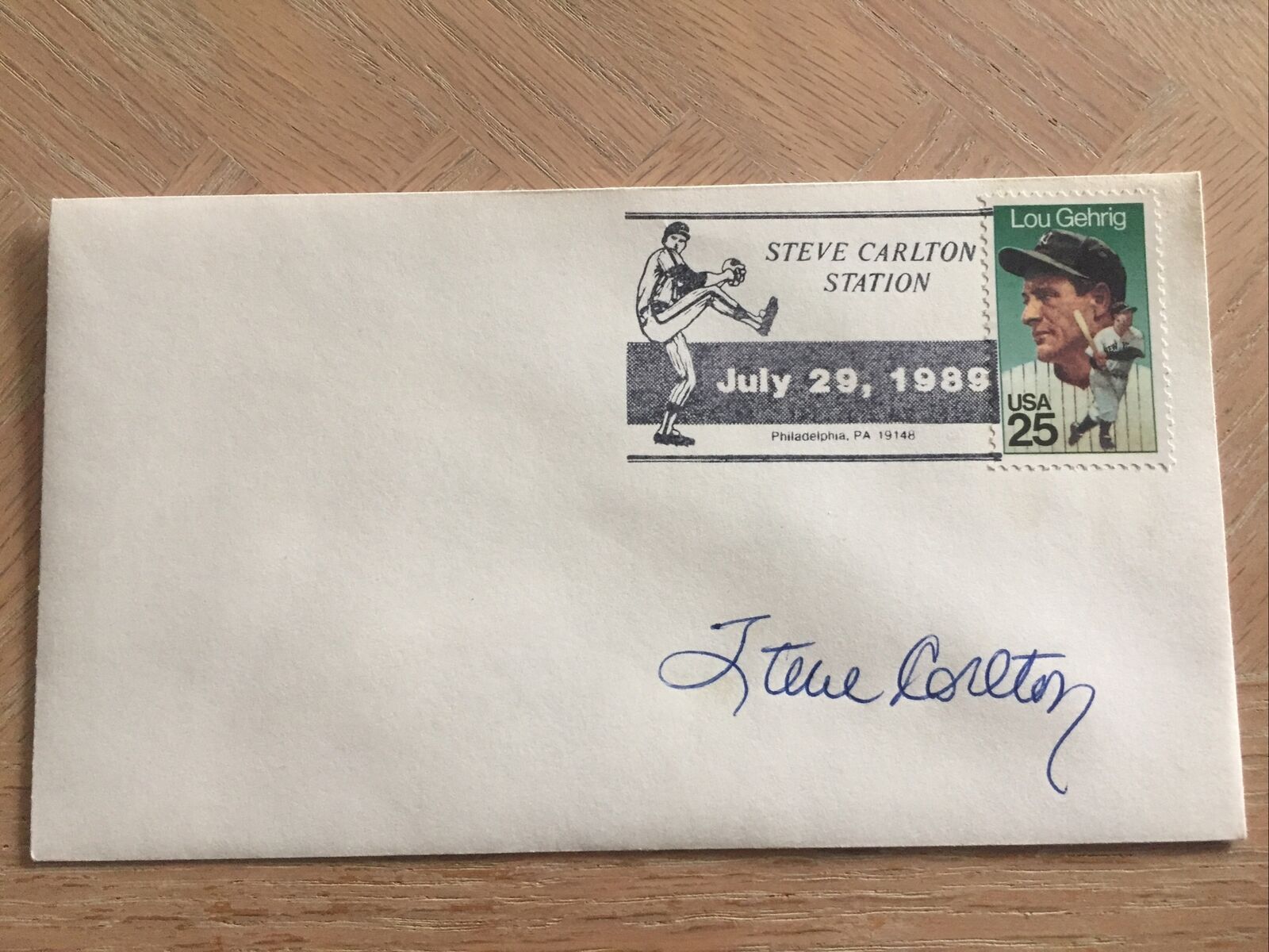 Steve Carlton Autographed Retirement Envelope 