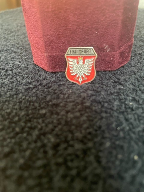 Vintage  Frankfurt Germany Souvenir Pin features coat of arms