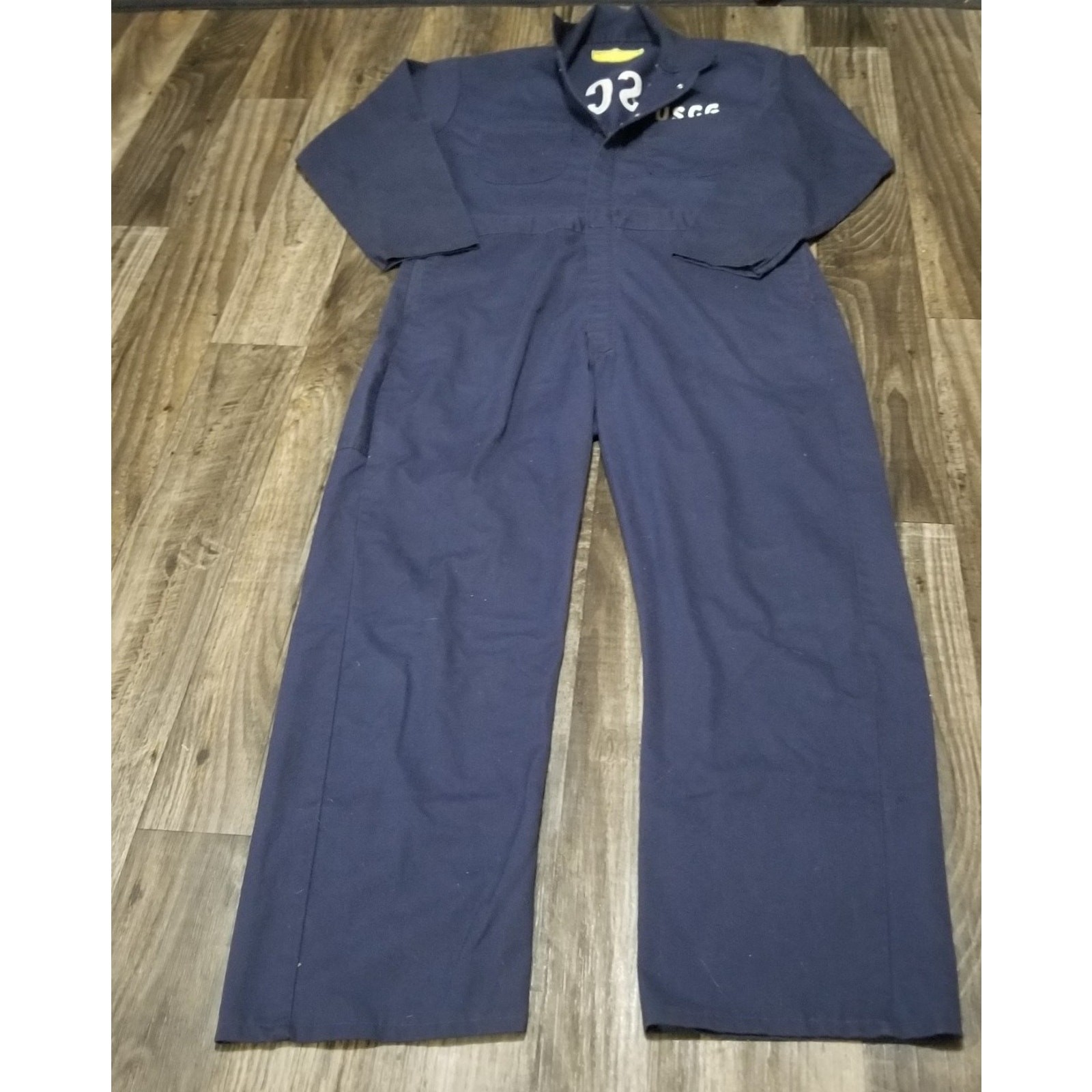 Vintage USCG Coveralls Military USA Coast Guard Size 40 Navy Blue Chain Stitched Vintage USCG Coveralls Military USA Coast Guard Size 40 Navy Blue Chain Stitched