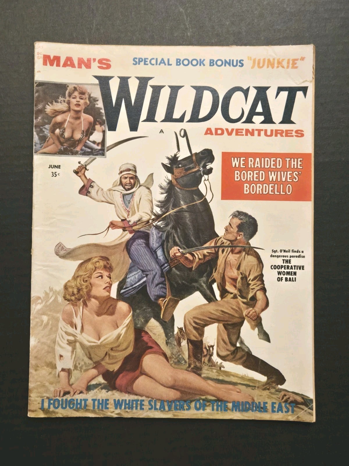 Scarce Wildcat Adventures Magazine June 1959 Vol 1 #1 William S Burroughs VG Scarce Wildcat Adventures Magazine June 1959 Vol 1 #1 William S Burroughs VG