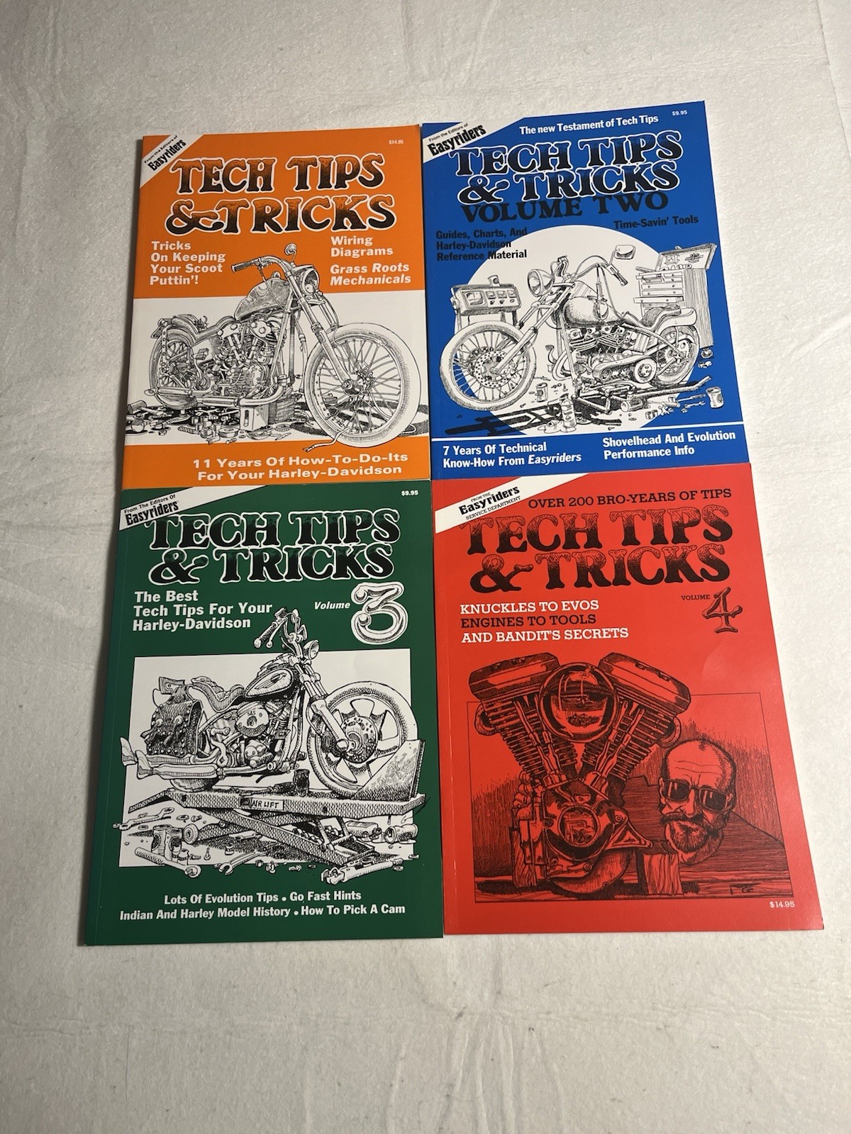 Harley Davidson Tech Tips & Tricks Vol 1 2 3 4 Easyriders Motorcycle Books Lot Harley Davidson Tech Tips & Tricks Vol 1 2 3 4 Easyriders Motorcycle Books Lot