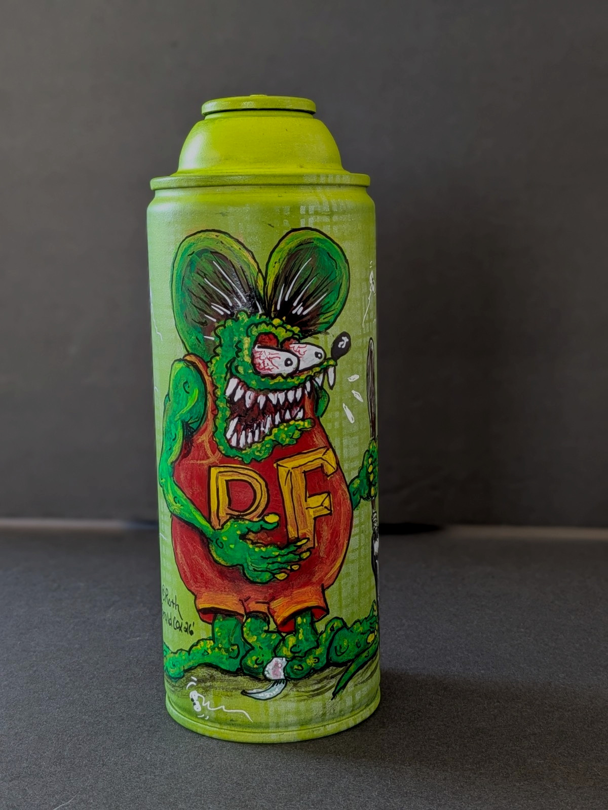 Rat Fink repurpose spray can empty Licensed by Roth Estate One of a Kind Rat Fink repurpose spray can empty Licensed by Roth Estate One of a Kind