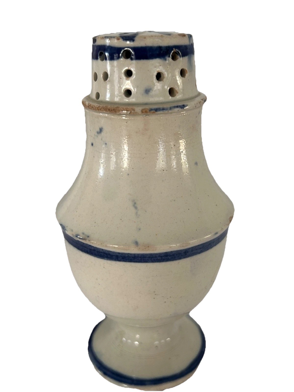 Antique Pepper Pot Leeds Blue Pearlware Feather Creamware Pepperettes Antique Pepper Pot Leeds Blue Pearlware Feather Creamware Pepperettes