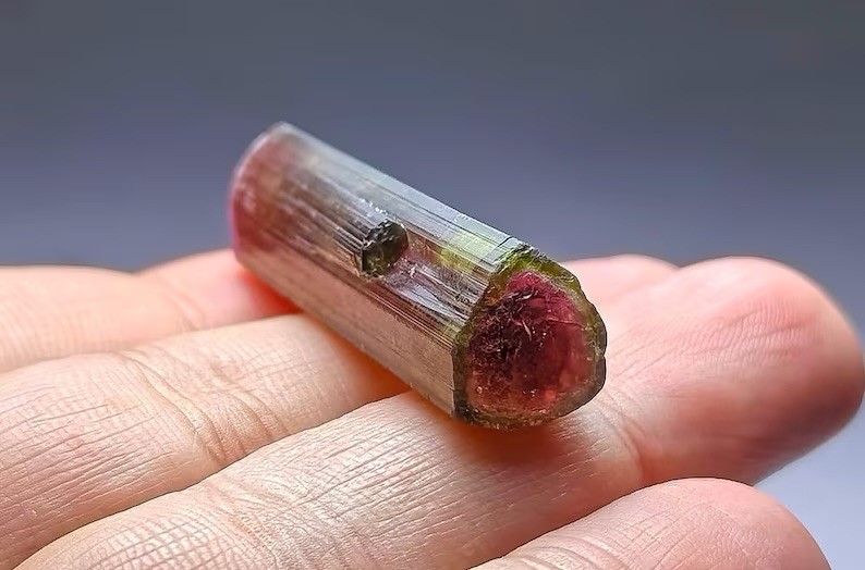 Terminated Watermelon Tourmaline Crystal From Afghanistan - 64 carats Terminated Watermelon Tourmaline Crystal From Afghanistan - 64 carats