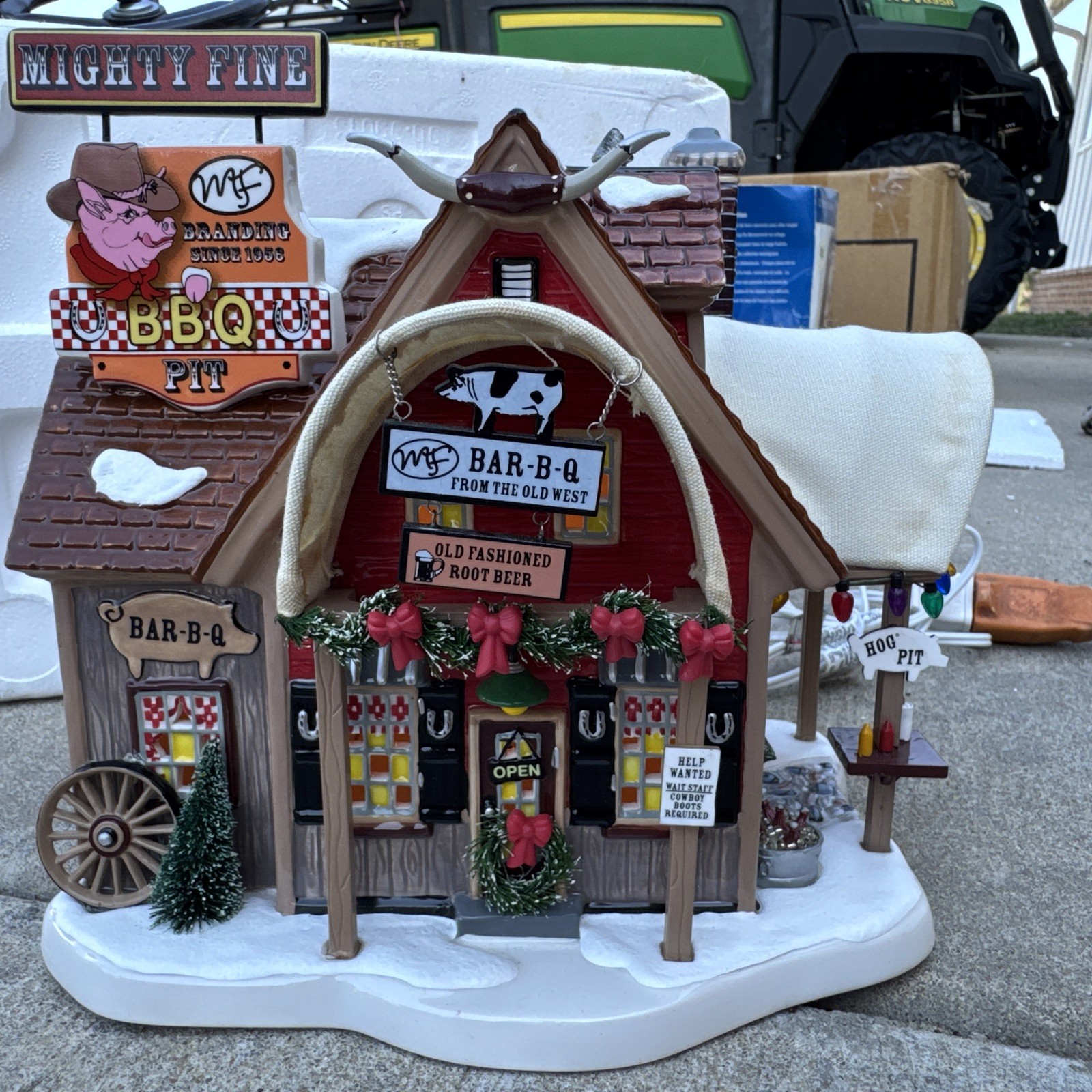 Department 56 Mighty Fine BBQ Snow Village # 56.55613 Retired In Box Christmas