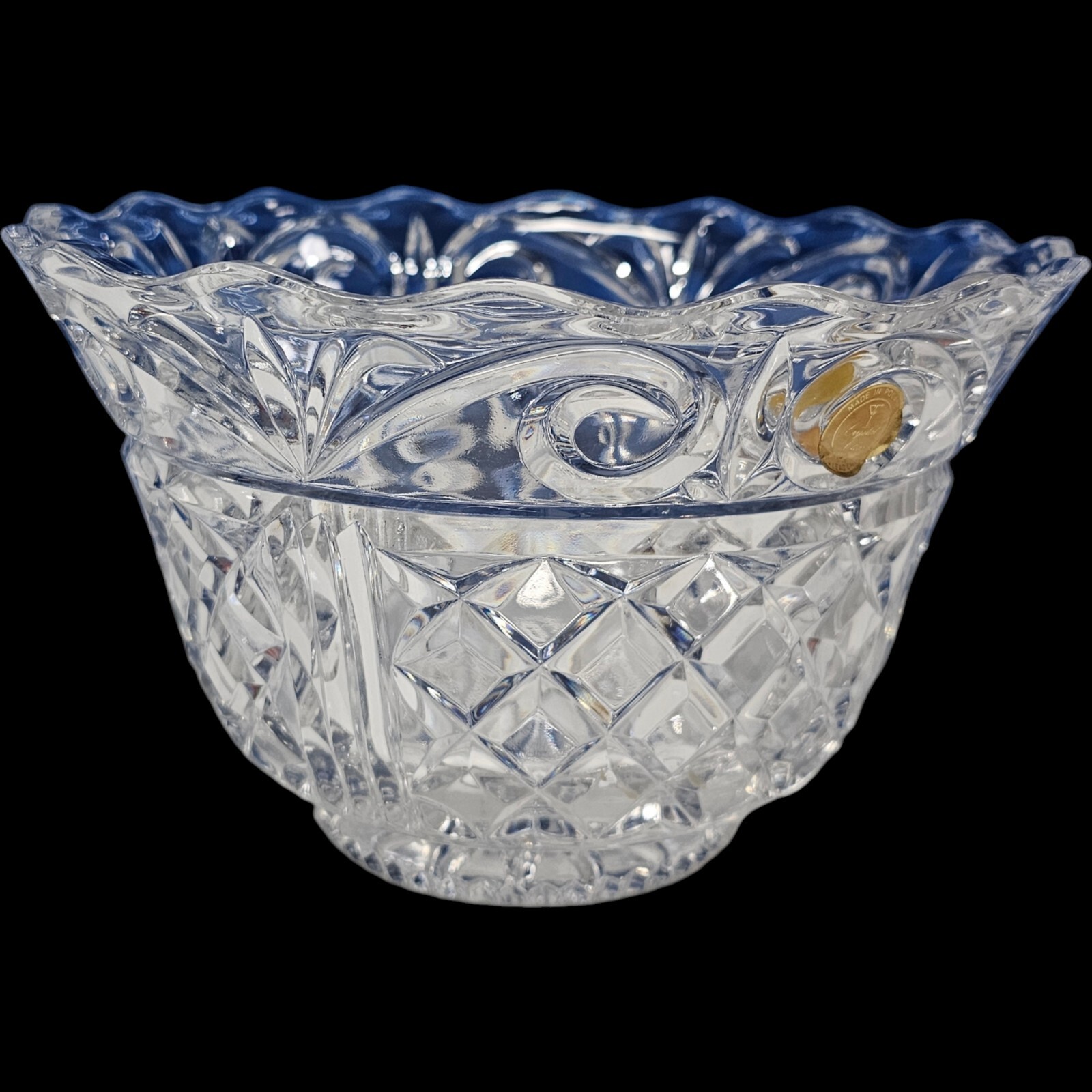 Sparkling Lead Crystal Glass Bowl Made In Poland 5.5\ Sparkling Lead Crystal Glass Bowl Made In Poland 5.5\