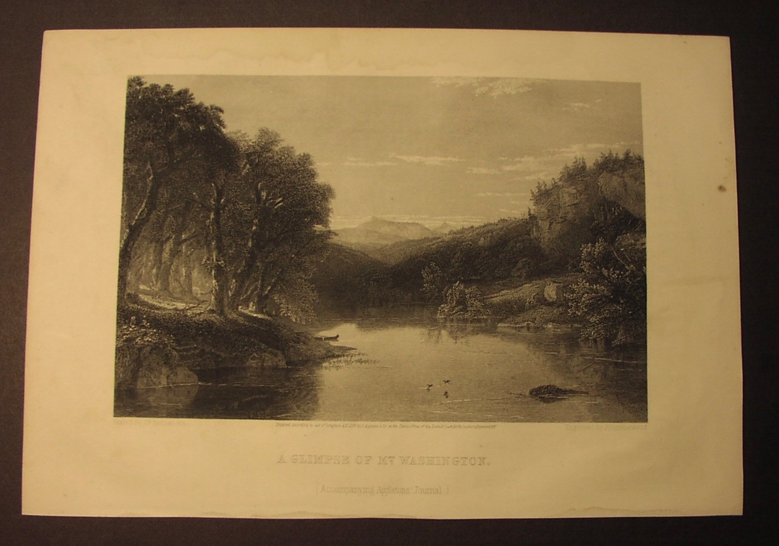 1869 - MOUNT WASHINGTON, N.H. - steel engraved view by Kensett & Hinshelwood 1869 - MOUNT WASHINGTON, N.H. - steel engraved view by Kensett & Hinshelwood