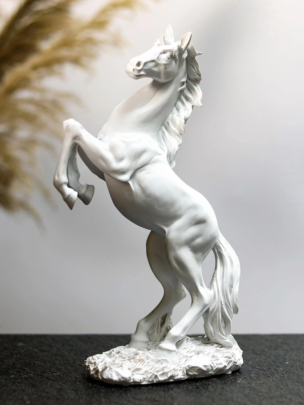 12 inch Vintage White Horse Statue Decorative Horse Figurine For Home Decor