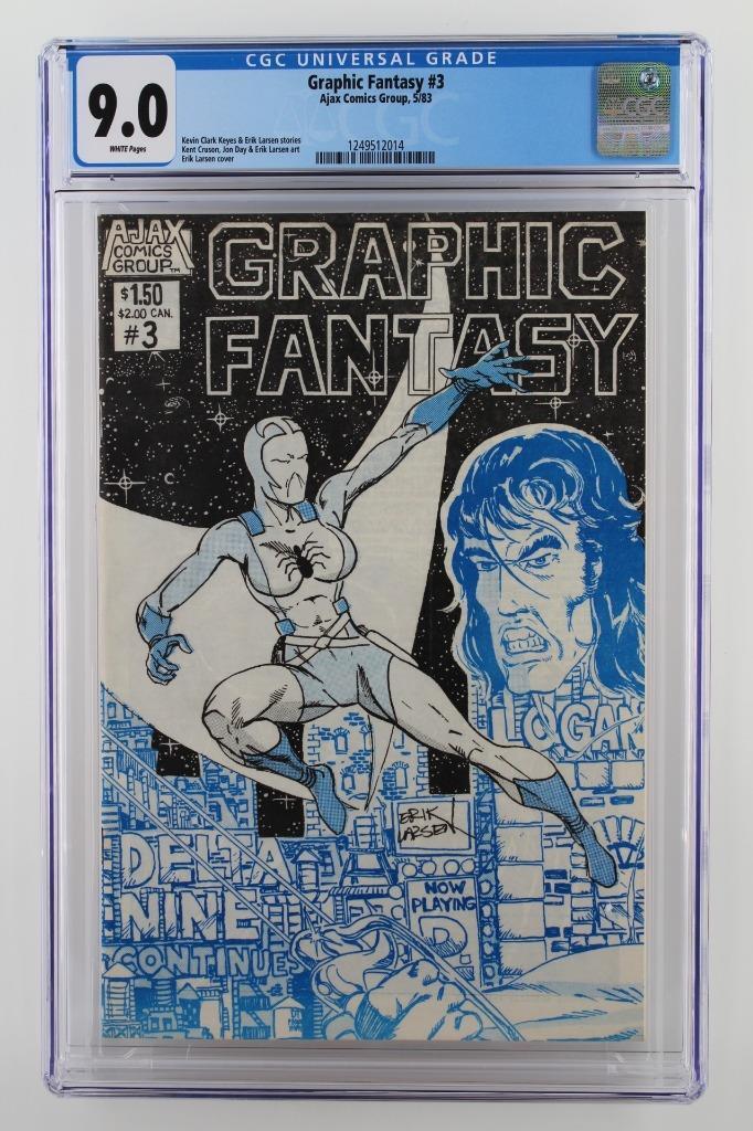 Graphic Fantasy #3 -NEAR MINT- CGC 9.0 VF/NM -AJAX 1983- 4 Signatures - SCARCE