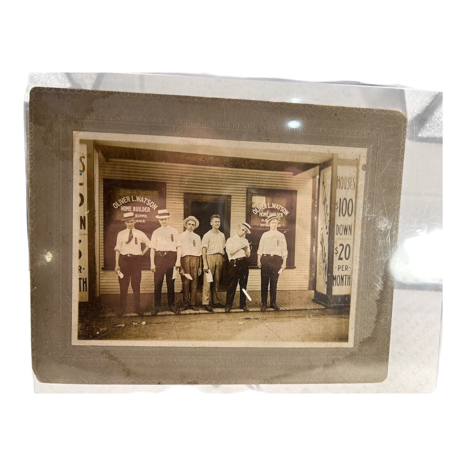 Antique Cabinet Card Occupational Photograph of Home Builders Antique Cabinet Card Occupational Photograph of Home Builders